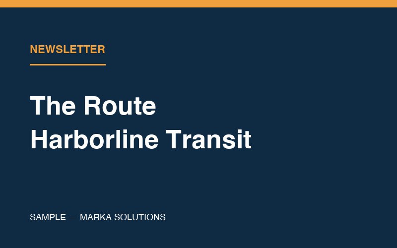 Thumbnail for The Route, the Harborline Transit rider newsletter demo